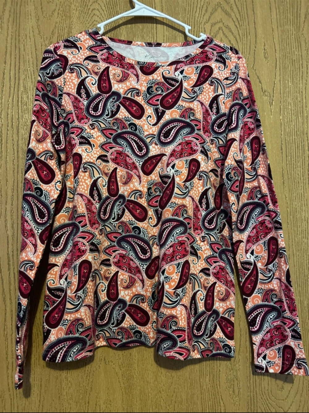 Kim Rogers Paisley Long Sleeve Top